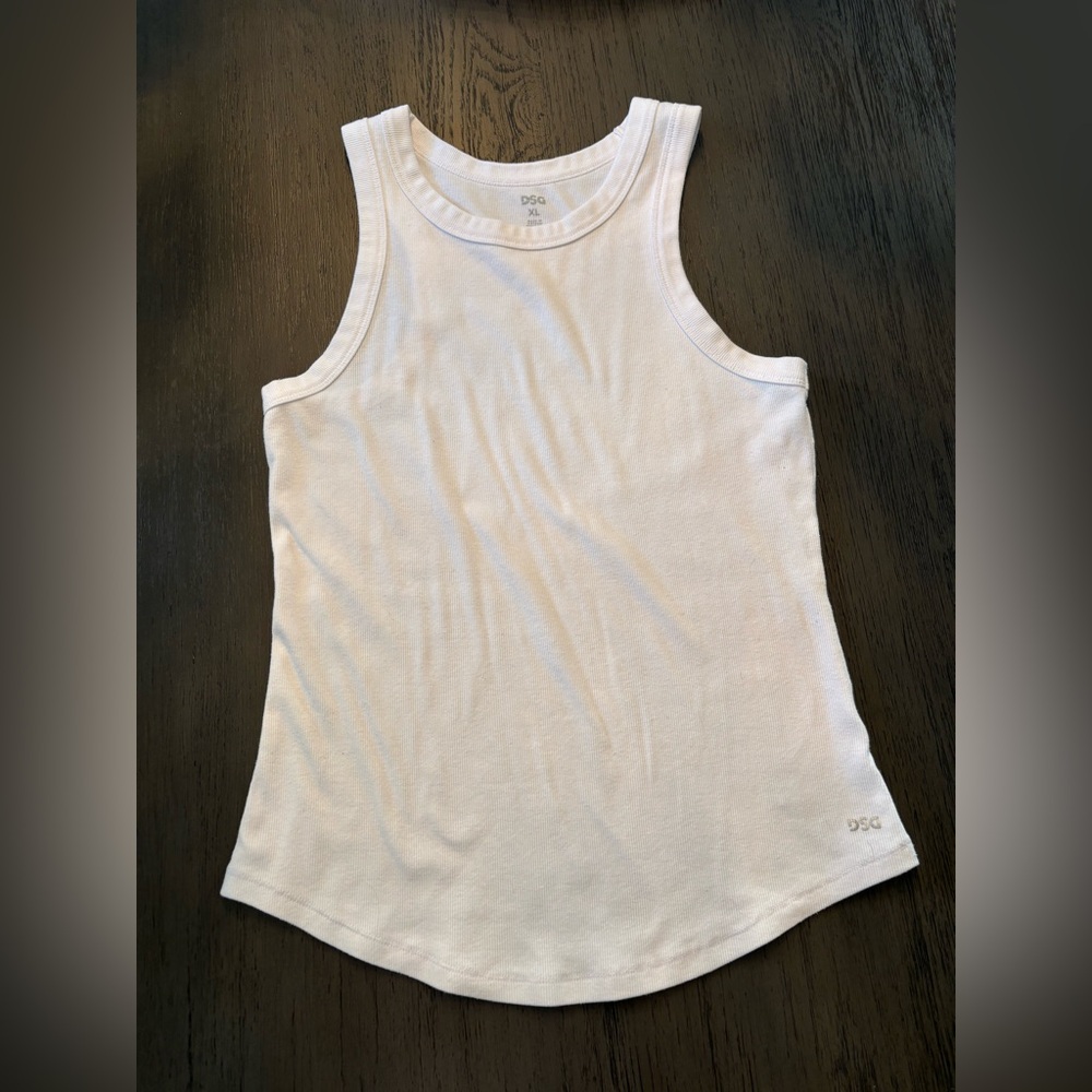 DSG Classic White Tank Top, Size XL
